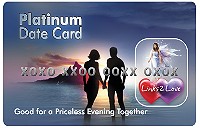 Platinum Date Coupon Card - priceless evening together