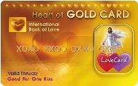 Heart of Gold Card - Good for One Kiss