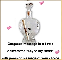 Key to My Heart Message in a Bottle