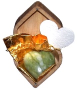 Carved polished heart - one of a kind gift!