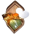 Puffy Carved Stone Hearts