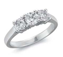 Three-Stone Diamond Engagement Ring