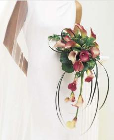 Calla cascade bridal bouquets