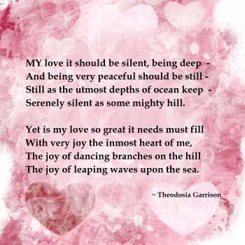 My love it should be silent - Valentine Love Poem