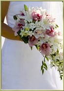 Pink wedding flowers