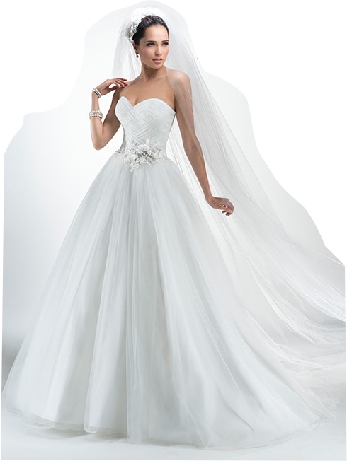 White bridal gown