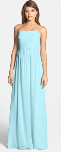 Bridesmaids blue dresses