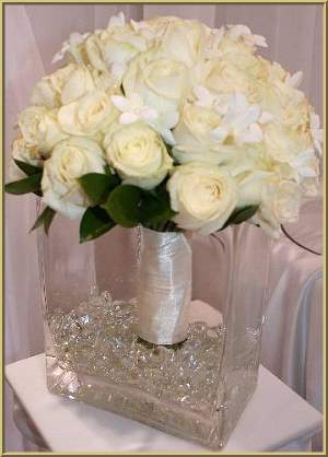 White rose and stephanotis