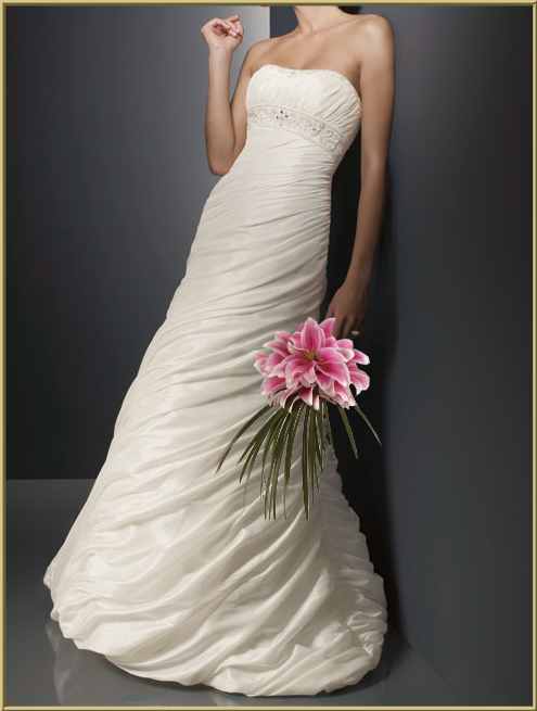 Silk Shantung wedding gown