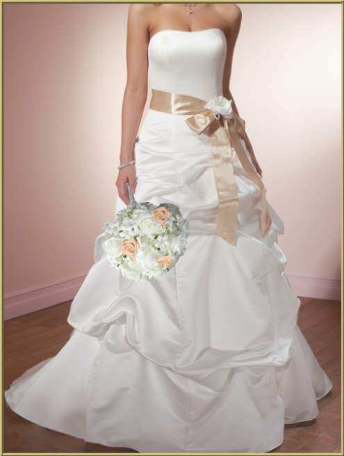 wedding dresses with colored sash. Duchess Satin wedding dresses