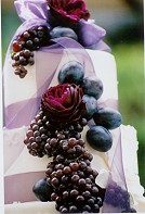 Wedding cake with fruit decor
