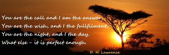 Love Poem - You are the call, I am the answer