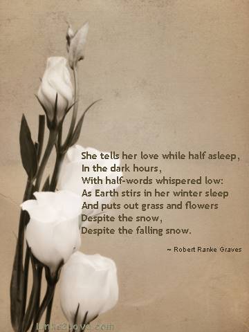 She tells her love while half asleep