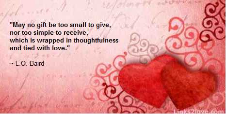 No gift to small when tied with love