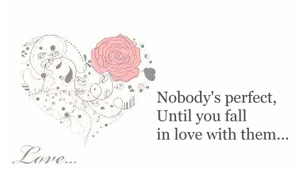 Nobody's perfect, until you fall in love with them