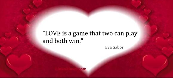 Love is a game