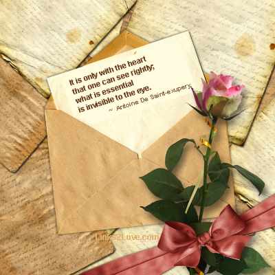 See rightly with the heart...