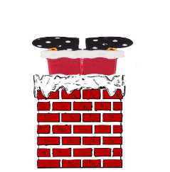Santa stuck in chimney