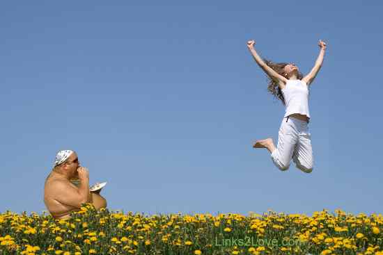 Your future -- he's gained at least 50 pounds and you're FREE!