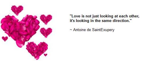 Love is looking in the same direction