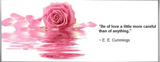 Be of love a little more careful than of anything - quote e. e. cummings