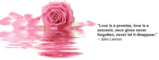 Love Quote Lennon never let love go