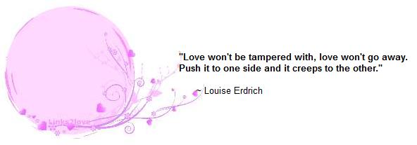 Love won't be tampered with
