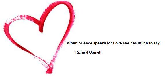when silence speaks for love, she has much to say