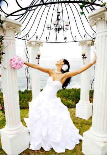 Pink peony Bridal Bouquet and decor