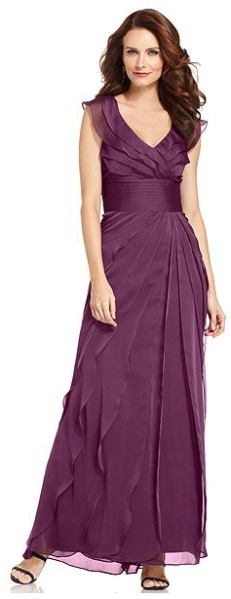 Eggplant colored bridesmaid dress