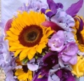 lavender and yellow wedding flowers