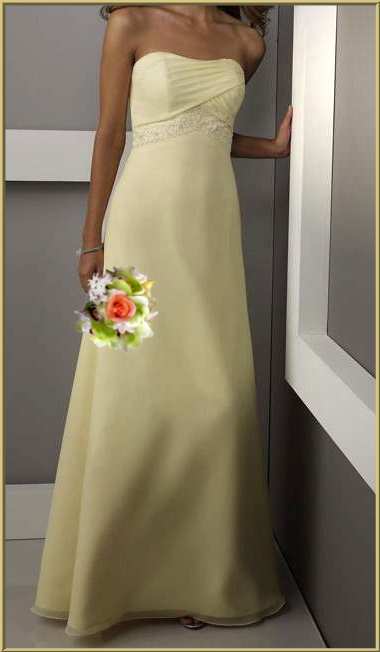 Pale green bridesmaid dress