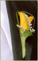 Lavender and yellow wedding flowers